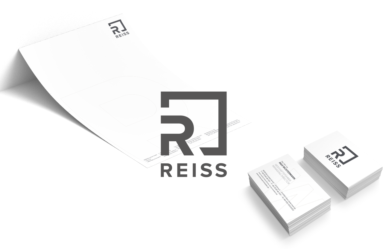 REISS Logo with business cards