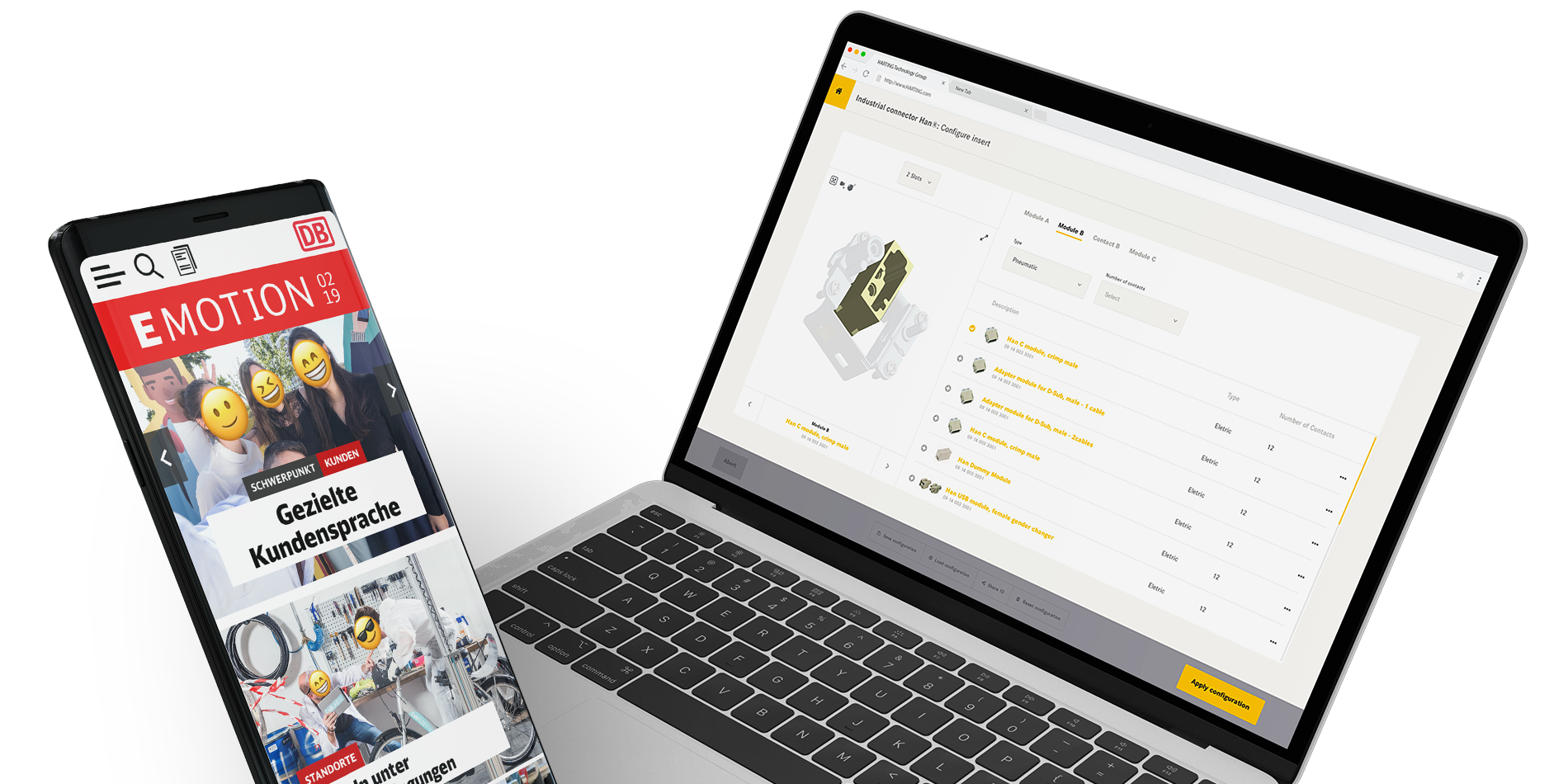 Digitales Kundenmagazin und Produktkonfigurator