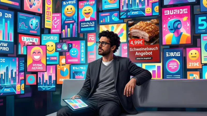Illustration Anzeigen Mann