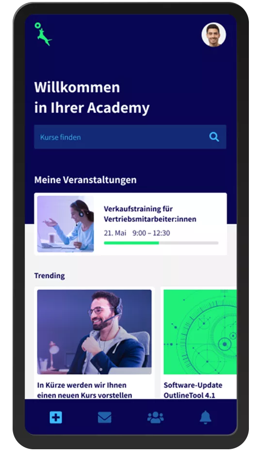 Online Academy Mockup Mobile