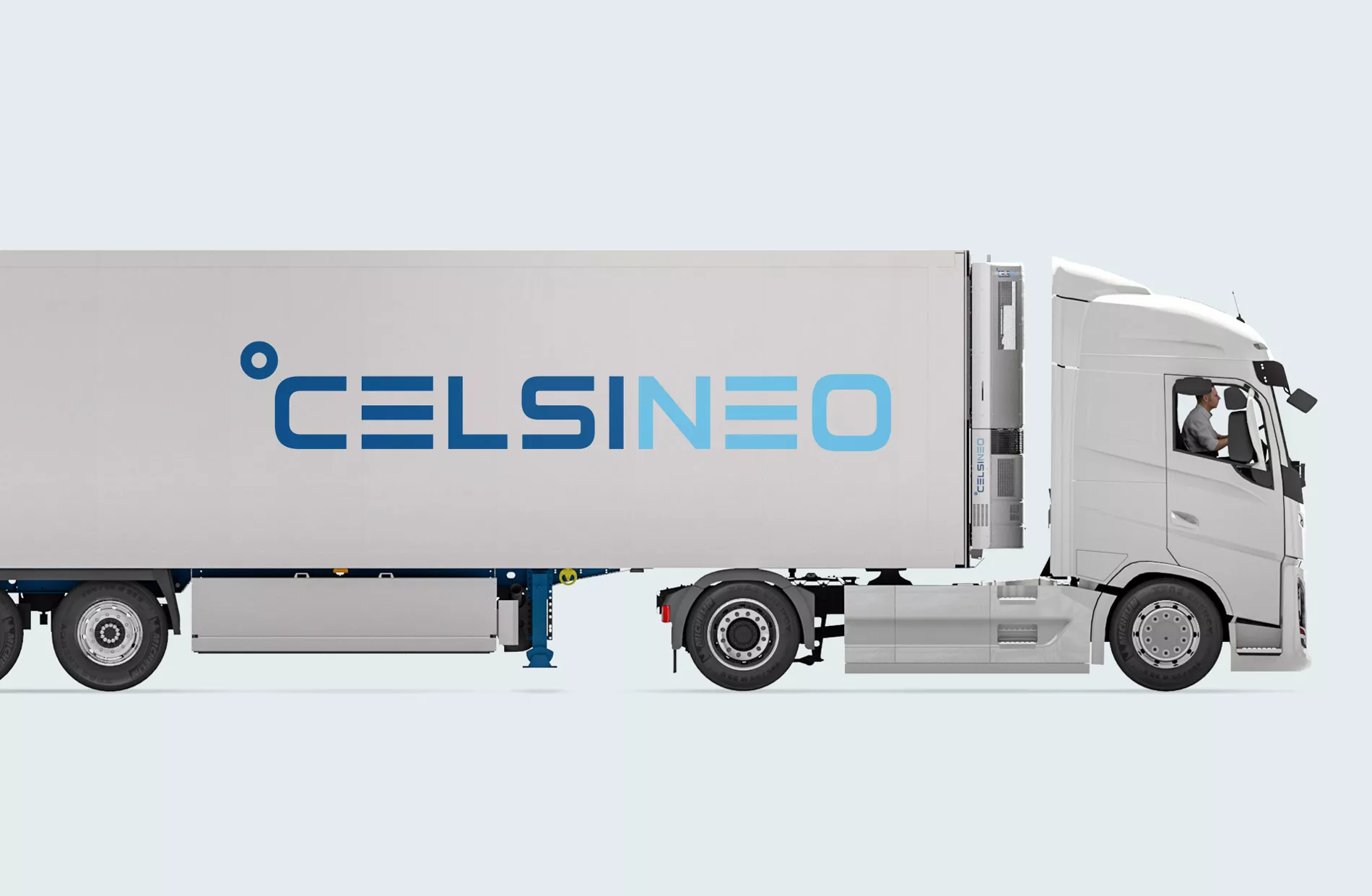 Celsineo Logo auf einem Kühltransporter