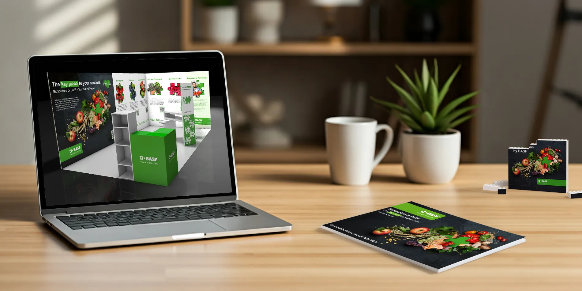 Ein Tisch mit Materialien zu BioSolutions