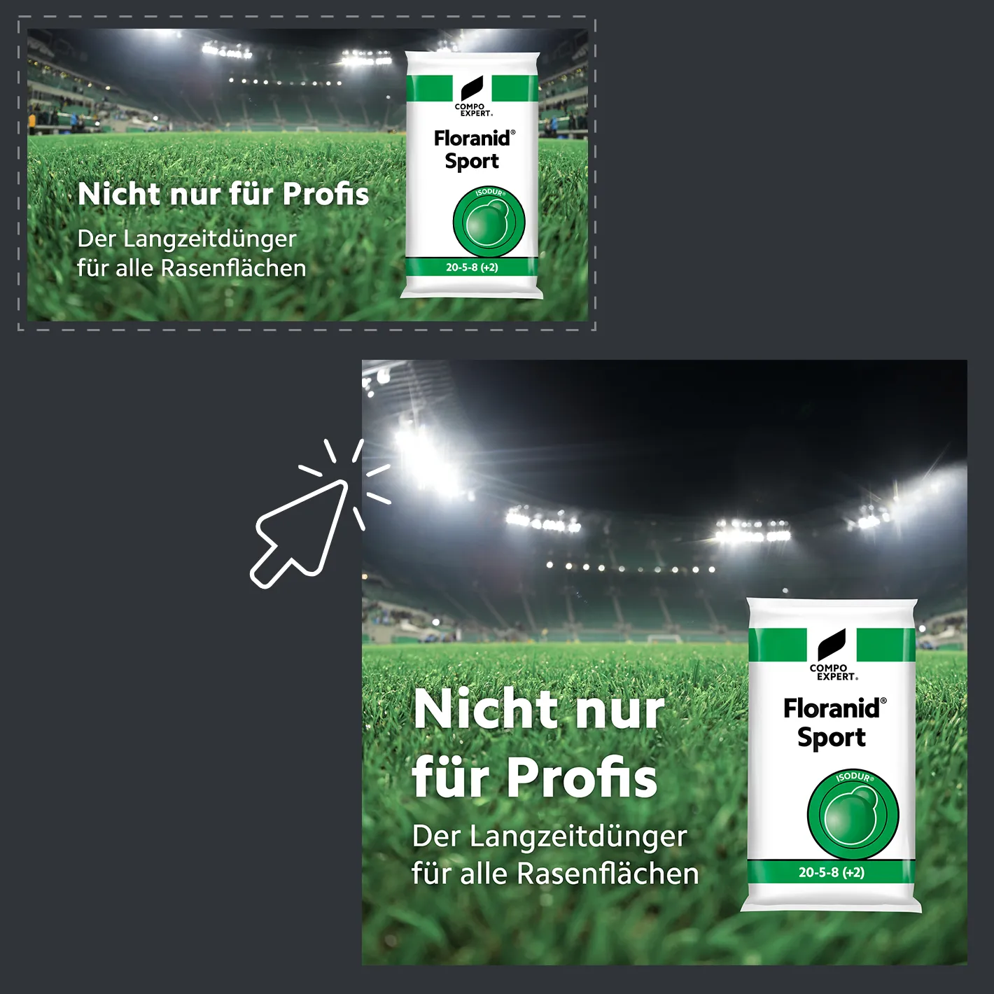 Beispiele von Online Ads für COMPO EXPERT