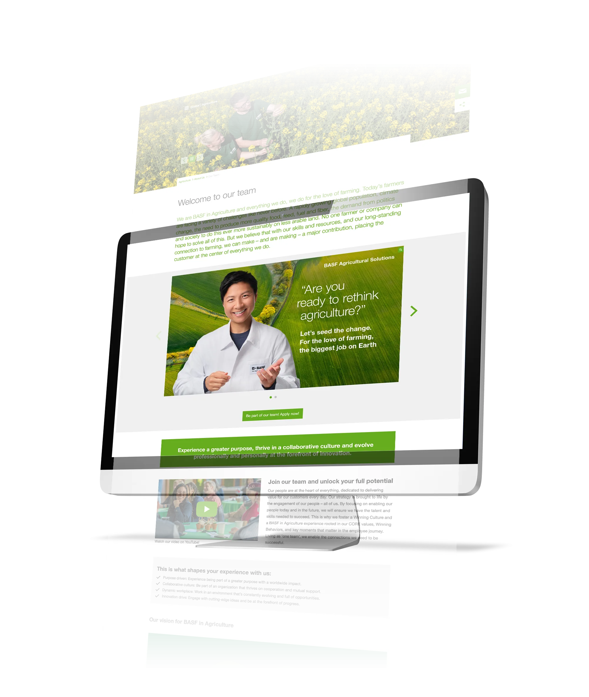 Ein Mockup der EVP Message House Website