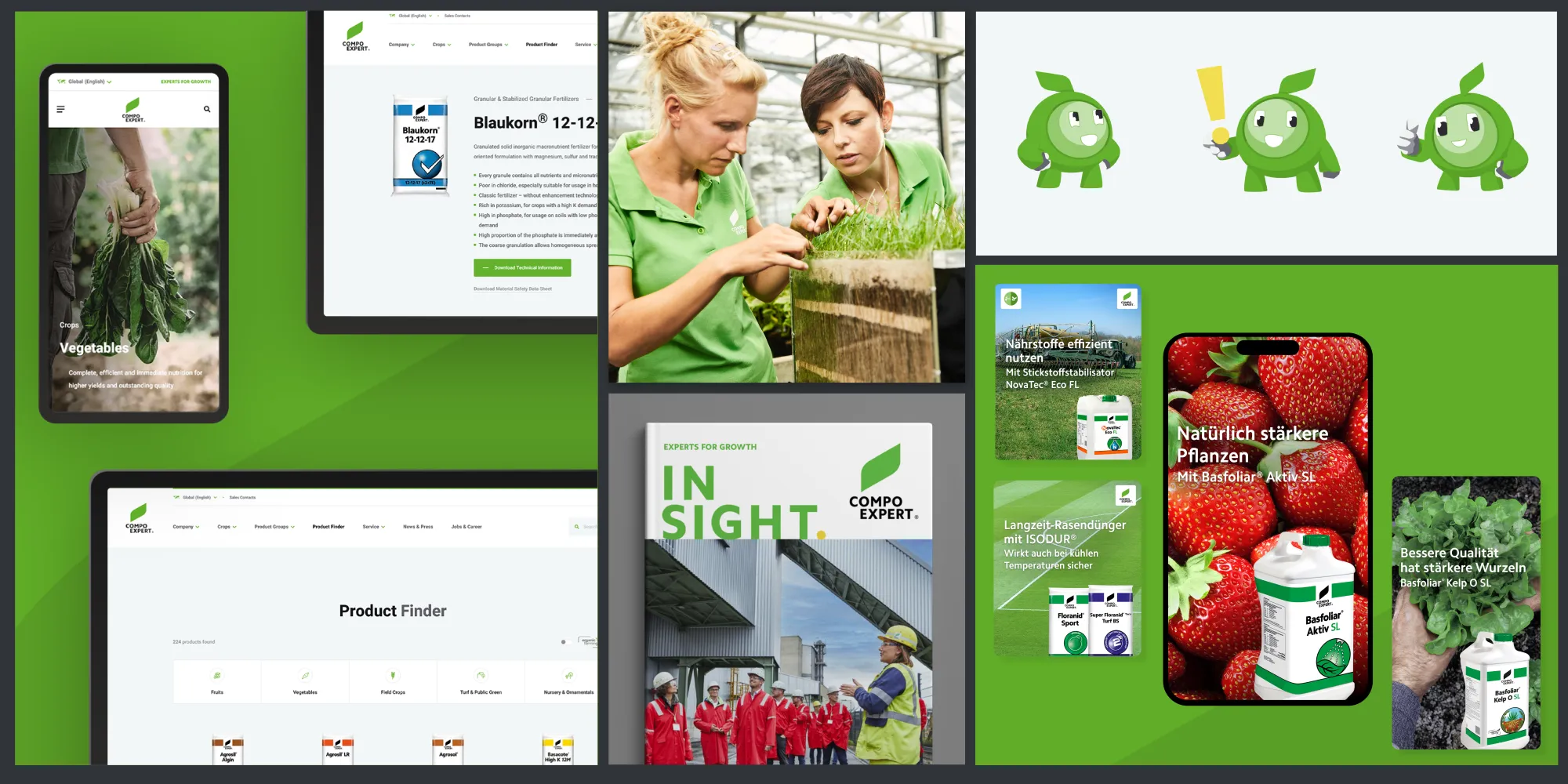 Eine Collage an Arbeitsergebnissen