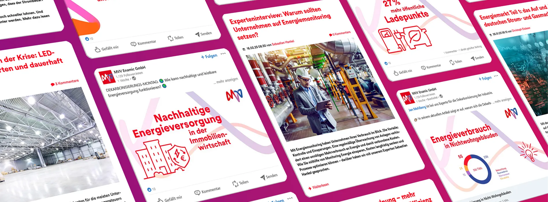 Beispiele für Social Media Posts der MVV