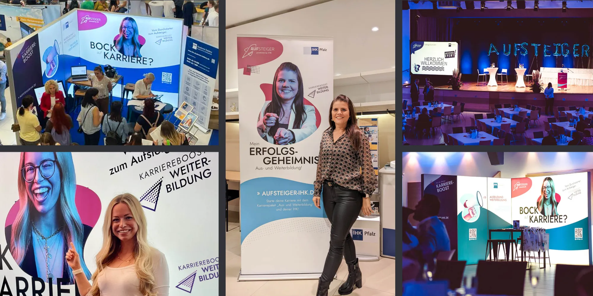 Messebeispiele der Aufsteiger-Kampagne