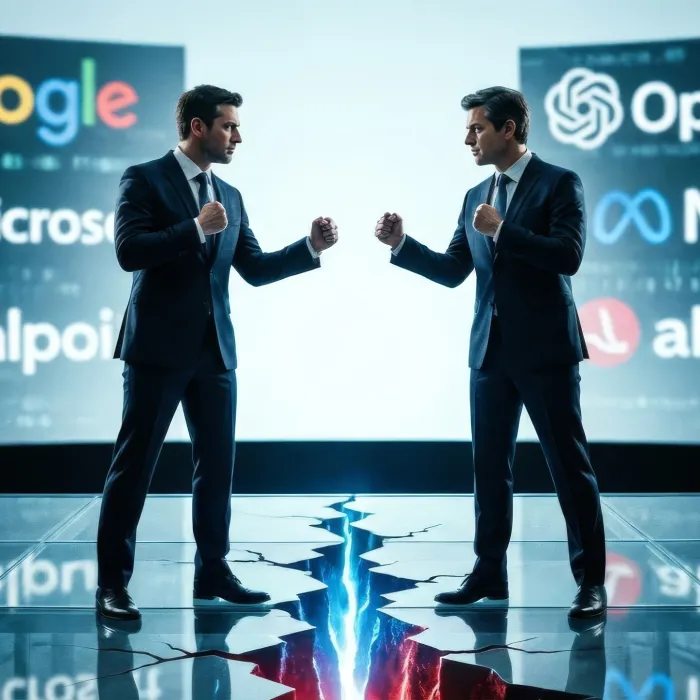 Zwei Männer stehen sich gegenüber stellvertretend für Wettbewerb