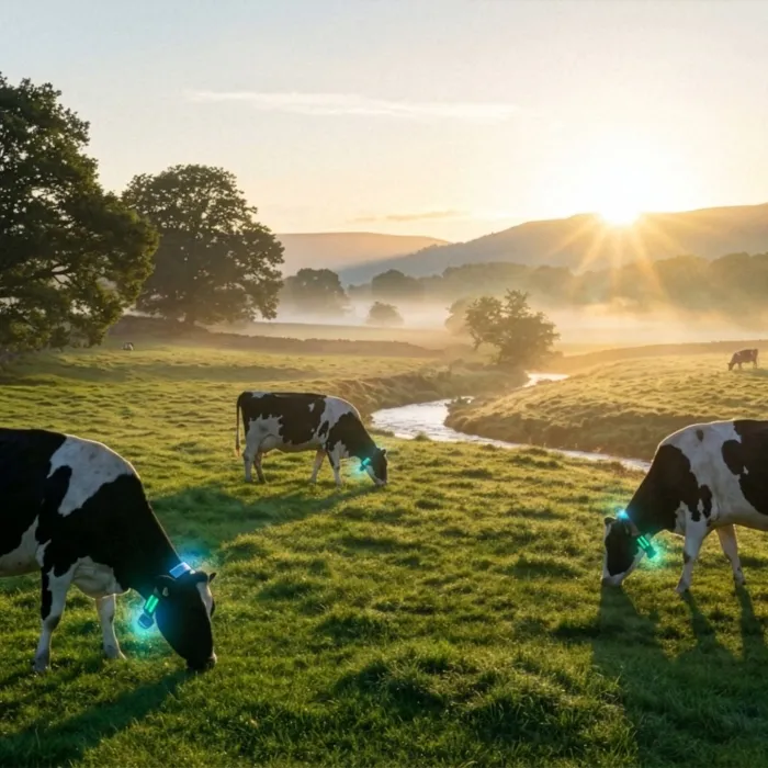 Kühe Weide smarte Halsbänder