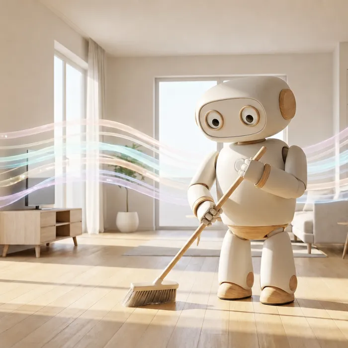 Roboter macht sauber