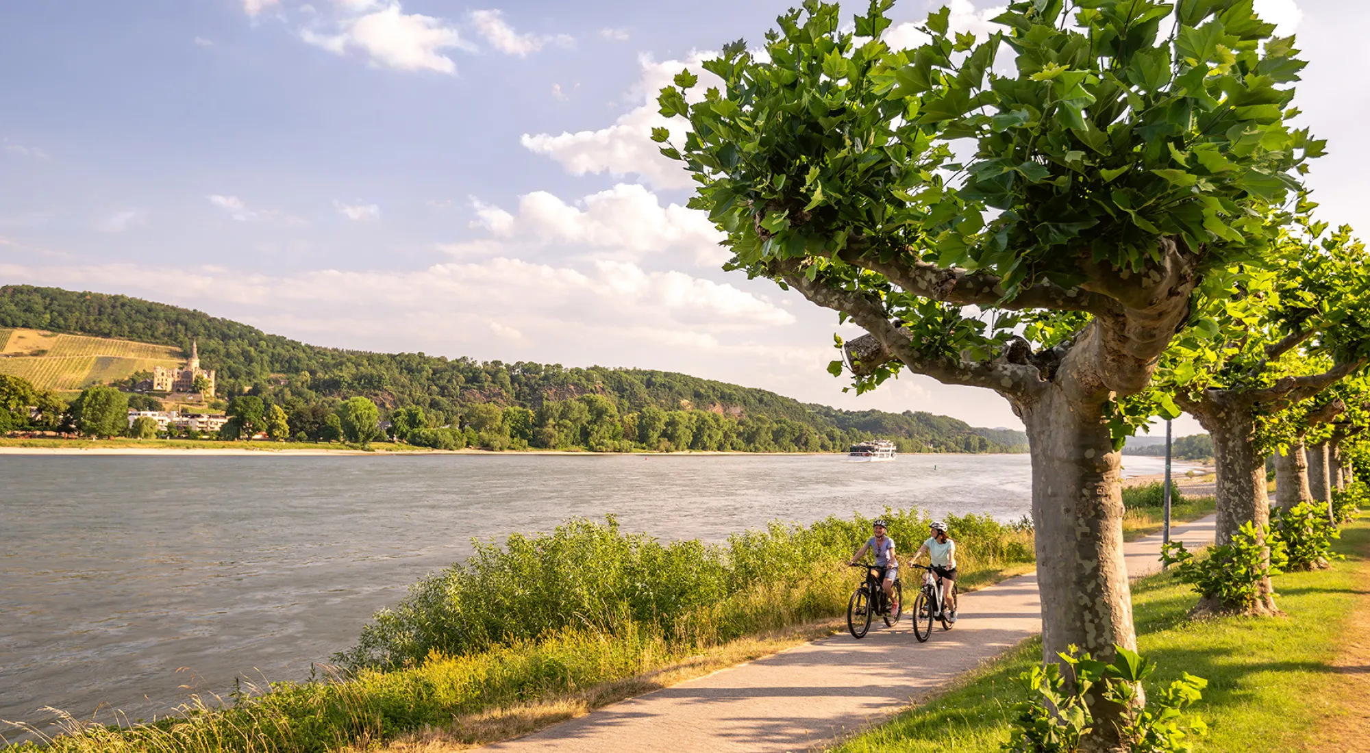 Romantische Aufnahme vom Rhein