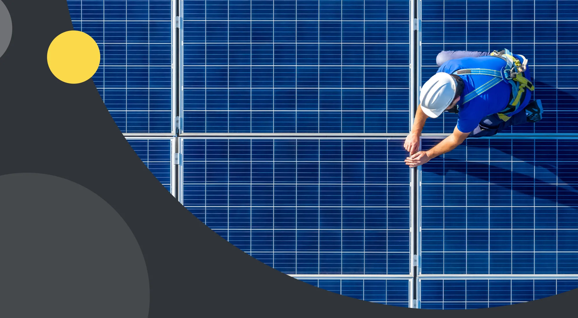 Installateur auf Solardach