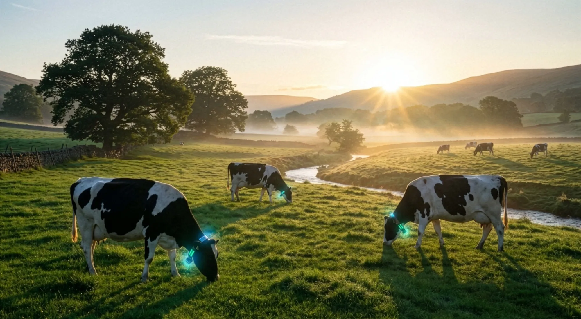 Kühe Weide smarte Halsbänder