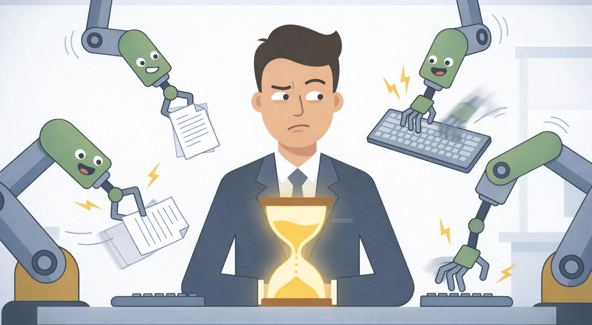 Illustration Mann und KI